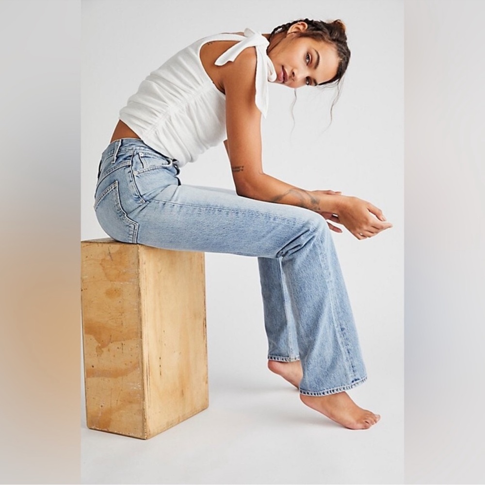 NEW Agolde Vintage Flare High Rise Jeans in Clamor 30 Organic Cotton Made in USA - Picture 16 of 16